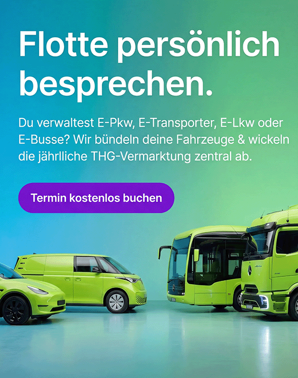 Termin buchen Beratung THG-Prämie für Flotten
